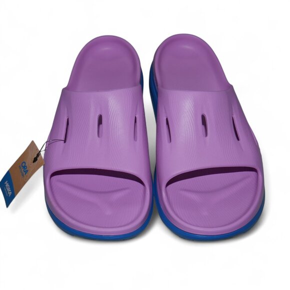 HOKA Ora Unisex Recovery Slides 3 Mens Size 13 Womens 15 Purple/Blue NWT - Picture 6 of 7